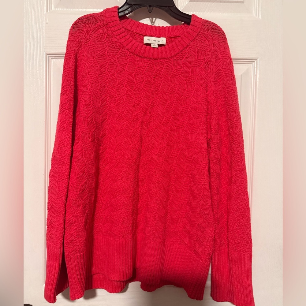 NWOT Crewneck Cable Knit Sweater - Red - J. Crew